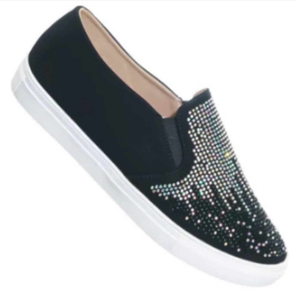 Faux Leather Embellished Sneaker